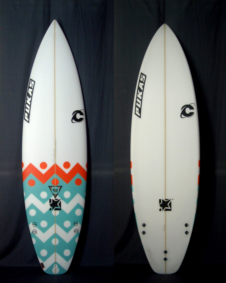 PUKASカラーデザイン：プーカスのサーフボード